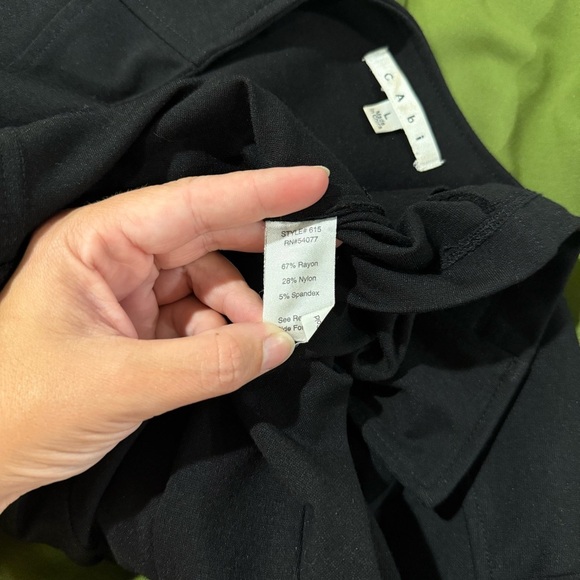 CAbi Black Asymmetrical Blazer, Button and Zipper Detail- L - Picture 5 of 5